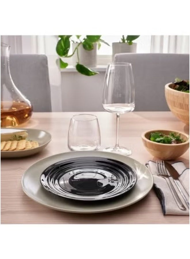 Ikea Modern Black Serving Plate 24 cm – Durable Flat Plate for Everyday Dining and Table Presentation - Image 4